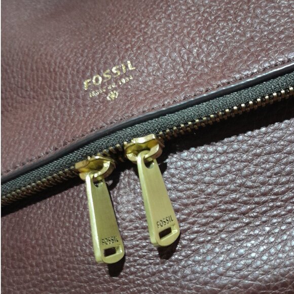 Pebbled Leather Fossil Preston Bag Shoulder Crossbody SMALL FLAW - Picture 10 of 15